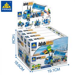 Kazi KY64091 64091 non  KAIZHI ATV TRẠM SỬA CHỮA TRƯỞNG XE TẢI TRUNG TÂM VẬN CHUYỂN HÀNG HÓA bộ đồ chơi xếp lắp ráp ghép mô hình Build Team URBAN FREIGHT Đội Xây Dựng 318 khối