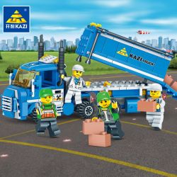 Kazi KY64091 64091 non  KAIZHI ATV TRẠM SỬA CHỮA TRƯỞNG XE TẢI TRUNG TÂM VẬN CHUYỂN HÀNG HÓA bộ đồ chơi xếp lắp ráp ghép mô hình Build Team URBAN FREIGHT Đội Xây Dựng 318 khối