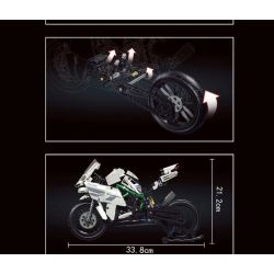 GBL KY1053 1053 QIZHILE 85001 85002 SHENZHEN RAEL ENTERTAINMENT K112 50007 non  KAWASAKI H2R. bộ đồ chơi xếp lắp ráp ghép mô hình  KAWASAKI H2 SUPER MOTOR Kỹ Thuật Công Nghệ Cao Mô Hình Phương Tiện 800 khối