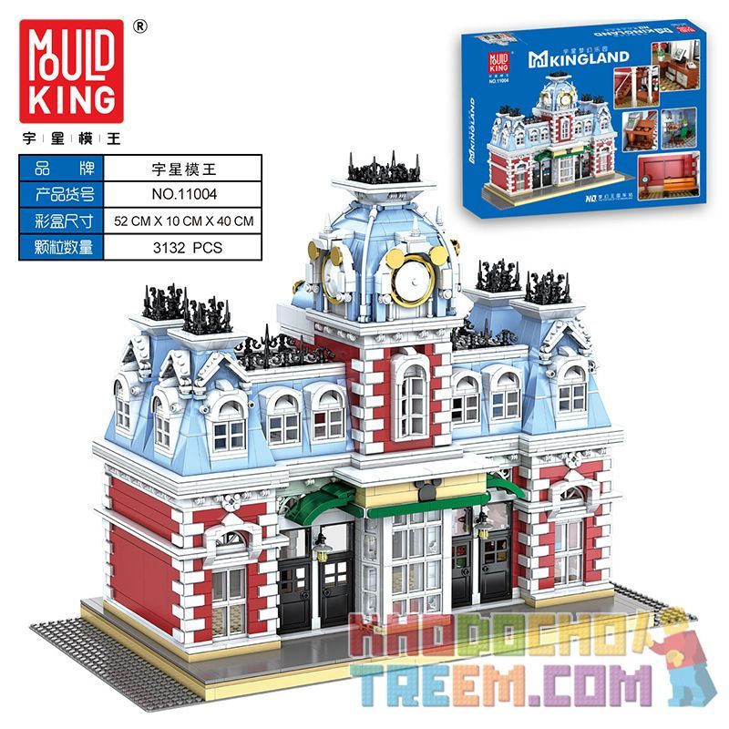 MouldKing 11004 Mould King 11004 non  GA DREAM KINGDOM bộ đồ chơi xếp lắp ráp ghép mô hình Disney Princess MKINGLAND THE STATION OF CREAMLAND Công Chúa 3132 khối