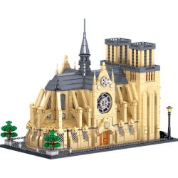 ZHEGAO QL0964 0964 non  NHÀ THỜ ĐỨC BÀ bộ đồ chơi xếp lắp ráp ghép mô hình Creator CATHÉDRALE NOTRE DAME DE PARIS Sáng Tạo 2541 khối