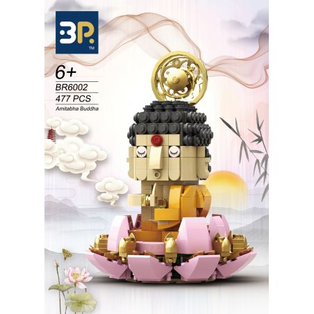 BR 6002 non  PHẬT THÍCH CA bộ đồ chơi xếp lắp ráp ghép mô hình Creator AMITABHA BUDDHA Sáng Tạo 477 khối