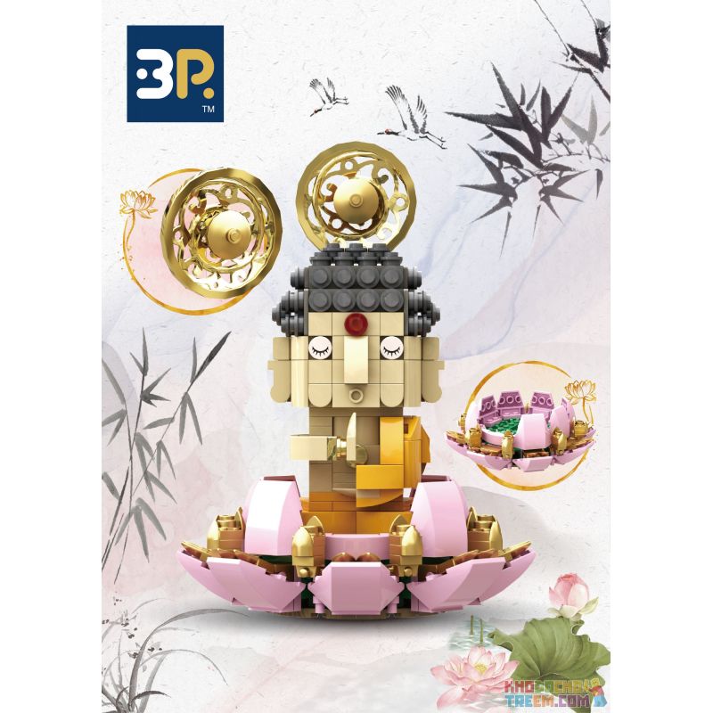 BR 6002 non  PHẬT THÍCH CA bộ đồ chơi xếp lắp ráp ghép mô hình Creator AMITABHA BUDDHA Sáng Tạo 477 khối