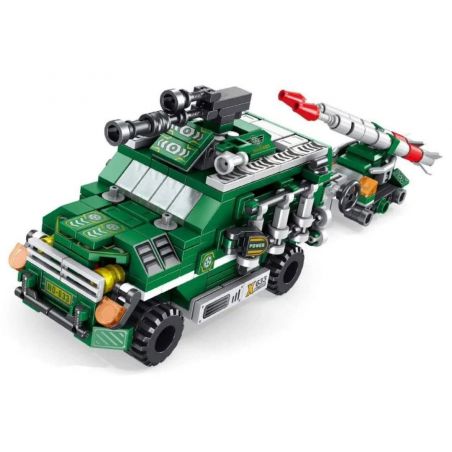 PanlosBrick 633020 Panlos Brick 633020 non  XE DÃ CHIẾN ĐA CHỨC NĂNG 12IN1 bộ đồ chơi xếp lắp ráp ghép mô hình Military Army MULTIFUNCTION FIELD CHARIOT Quân Sự Bộ Đội 573 khối