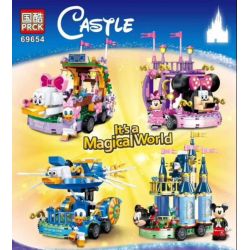 PRCK 69654-1 69654-2 69654-3 69654-4 non  DREAM FLOAT DIỄU HÀNH 4 KIỂU bộ đồ chơi xếp lắp ráp ghép mô hình CASTLE MAGICAL WORLD