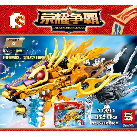 SHENG YUAN SY 11890 non  BIỂN ĐÔNG RỒNG VUA bộ đồ chơi xếp lắp ráp ghép mô hình King Of Glory Hegemony Game Liên Quân 375 khối