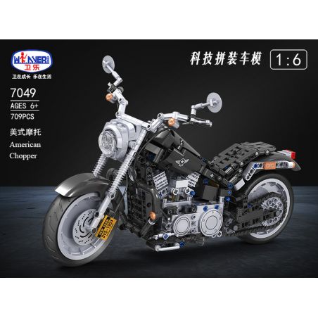 Winner 7049 non  MÔ TÔ MỸ HARLEY 1 6 tỷ lệ 1:6 bộ đồ chơi xếp lắp ráp ghép mô hình  TECHINQUE AMERICAN CHOPPER Kỹ Thuật Công Nghệ Cao Mô Hình Phương Tiện 709 khối