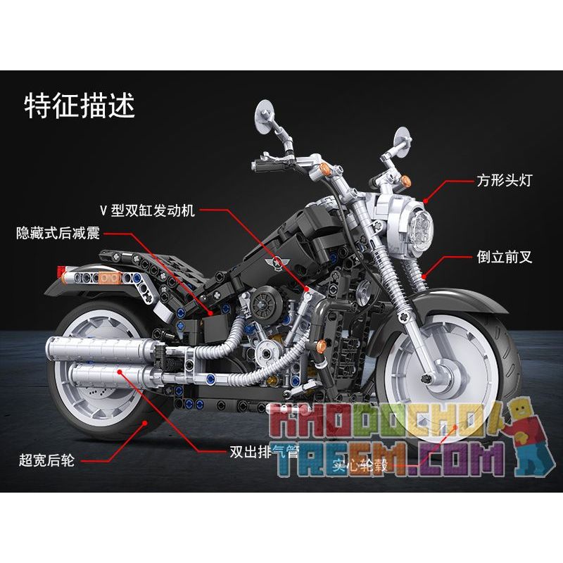 Winner 7049 non  MÔ TÔ MỸ HARLEY 1 6 tỷ lệ 1:6 bộ đồ chơi xếp lắp ráp ghép mô hình  TECHINQUE AMERICAN CHOPPER Kỹ Thuật Công Nghệ Cao Mô Hình Phương Tiện 709 khối