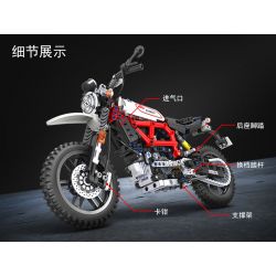 Winner 7053 non  LEO NÚI MÔ TÔ 1 6 tỷ lệ 1:6 bộ đồ chơi xếp lắp ráp ghép mô hình  TECHINQUE SCRAMBLER MOTORCYCLE Kỹ Thuật Công Nghệ Cao Mô Hình Phương Tiện 611 khối