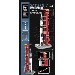DK 7022 non  XE PHÓNG SATURN 5 bộ đồ chơi xếp lắp ráp ghép mô hình Mini Modular SATURN V CARRIER ROCKET Đường Phố Thu Nhỏ 425 khối