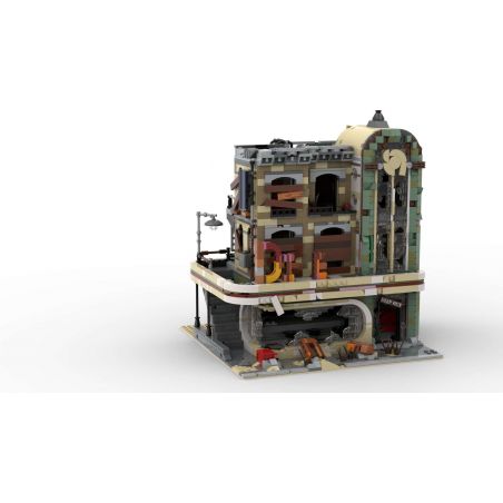 1995 20260 JIESTAR 89101 REBRICKABLE MOC-40173 40173 MOC40173 SUPER 18K K125 non  NHÀ HÀNG HOÀI CỔ bộ đồ chơi xếp lắp ráp ghép mô hình Creator DOWNTOWN DINER - APOCALYPSE VERSION Sáng Tạo 2438 khối