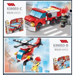 PanlosBrick 638003 Panlos Brick 638003 non  8 TỔ HỢP ROBOT CHỮA CHÁY bộ đồ chơi xếp lắp ráp ghép mô hình Fire Rescure FIRE RESCUE Cứu Hỏa 752 khối