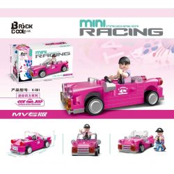 BRICKCOOL K-001 non  MV PHIÊN BẢN ĐẶC BIỆT MÀU HỒNG CHUYỂN ĐỔI bộ đồ chơi xếp lắp ráp ghép mô hình Mini Racing Pacemaker MINI PRCEMAKER RACING Đua Xe Mini 83 khối