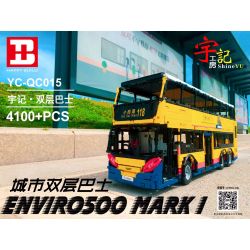 HAPPY BUILD YC-QC015 QC015 YCQC015 non  XE BUÝT HAI TẦNG THÀNH PHỐ bộ đồ chơi xếp lắp ráp ghép mô hình Build Team TRANSBUS ENVIRO 500 MARK Đội Xây Dựng 4314 khối