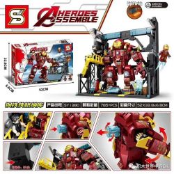 SHENG YUAN SY SY1380 1380 non  NGƯỜI SẮT GANAKU 4 bộ đồ chơi xếp lắp ráp ghép mô hình Super Heroes HEROES ASSEMBLE Siêu Nhân Anh Hùng 785 khối