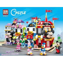 PRCK 69657-1 69657-2 69657-3 69657-4 non  FANTASY STREET 4. bộ đồ chơi xếp lắp ráp ghép mô hình Disney Princess CASTLE FANTASY STREET Công Chúa 730 khối