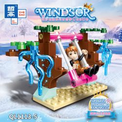 ZHEGAO QL1113 1113 non  CÔNG VIÊN TUYẾT 8 KẾT HỢP bộ đồ chơi xếp lắp ráp ghép mô hình Disney Princess WINDSOR CASTIC Công Chúa 359 khối
