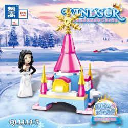 ZHEGAO QL1113 1113 non  CÔNG VIÊN TUYẾT 8 KẾT HỢP bộ đồ chơi xếp lắp ráp ghép mô hình Disney Princess WINDSOR CASTIC Công Chúa 359 khối