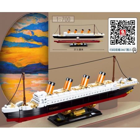 SLUBAN M38-B0835 B0835 0835 M38B0835 38-B0835 SUSENGO BCT0001 0001 non  TITANIC 1: 700 tỷ lệ 1:700 bộ đồ chơi xếp lắp ráp ghép mô hình Racers Đua Tốc Độ 481 khối
