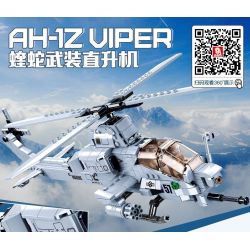 SLUBAN M38-B0838 B0838 0838 M38B0838 38-B0838 non  MÁY BAY TRỰC THĂNG VŨ TRANG RẮN bộ đồ chơi xếp lắp ráp ghép mô hình Racers AH-1Z VIPER Đua Tốc Độ 482 khối