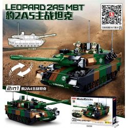 SLUBAN M38-B0839 B0839 0839 M38B0839 38-B0839 non  XE TĂNG CHIẾN ĐẤU CHỦ LỰC LEOPARD 2A5 bộ đồ chơi xếp lắp ráp ghép mô hình Racers LEOPARD 2A5 MBT Đua Tốc Độ 766 khối