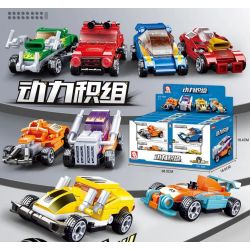 SLUBAN M38-B0885 B0885 0885 M38B0885 38-B0885 non  8 KÉO LÙI Ô TÔ bộ đồ chơi xếp lắp ráp ghép mô hình Fanatical Racing Đua Xe Điên Cuồng