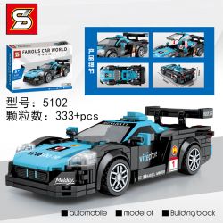 SEMBO 607319 SHENG YUAN SY 5102 non  MASERATI MC12. bộ đồ chơi xếp lắp ráp ghép mô hình Racers FAMOUS CAR WORLD MASERATI Đua Tốc Độ 333 khối