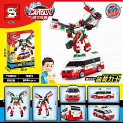SHENG YUAN SY 9003 non  SƠ CỨU bộ đồ chơi xếp lắp ráp ghép mô hình Transformers HELLO CARBOT DANDY AMBULANCE Robot Đại Chiến Người Máy Biến Hình 646 khối