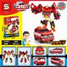 SHENG YUAN SY 9004 non  LÁI XE CỨU HỎA bộ đồ chơi xếp lắp ráp ghép mô hình Transformers HELLO CARBOT ACE RESCUE Robot Đại Chiến Người Máy Biến Hình 585 khối