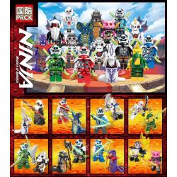 PRCK 61050 non  NINJA BATTLE 8 MÔ HÌNH 16 MINIFIGURES bộ đồ chơi xếp lắp ráp ghép mô hình The  Ninjago Movie NINJA MASTERS OF SPINJITZU Ninja Lốc Xoáy