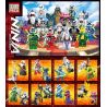 PRCK 61050 non  NINJA BATTLE 8 MÔ HÌNH 16 MINIFIGURES bộ đồ chơi xếp lắp ráp ghép mô hình The  Ninjago Movie NINJA MASTERS OF SPINJITZU Ninja Lốc Xoáy