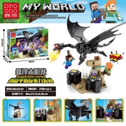DINGGAO DG3232 3232 non  RỒNG CUỐI BỊ ĐÌNH CHỈ bộ đồ chơi xếp lắp ráp ghép mô hình Minecraft MY WORLD SUSPENSION Game Xây Dựng 290 khối