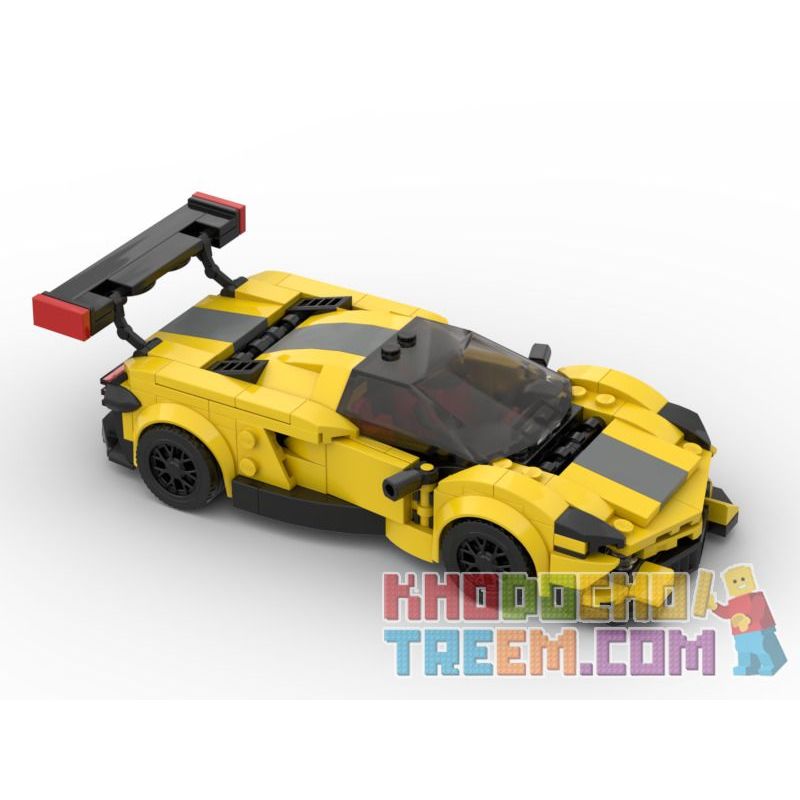 LW 5008 PanlosBrick 666019 Panlos Brick 666019 REBRICKABLE MOC-41290 41290 MOC41290 RAEL ENTERTAINMENT 50009 non  CHEVROLET KERVET C8R XE THỂ THAO bộ đồ chơi xếp lắp ráp ghép mô hình Speed Champions Racing Cars CHEVROLET C8R Đua Xe Công Thức 314 khối