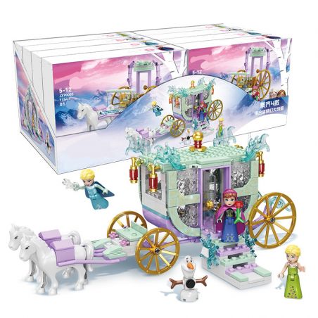 ELEPHANT JX90085-01 90085-01 JX90085-02 90085-02 JX90085-03 90085-03 JX90085-04 90085-04 SHENG YUAN SY 1614 non  GIẤC MƠ VẬN CHUYỂN CẢNH LỚN 4 KẾT HỢP bộ đồ chơi xếp lắp ráp ghép mô hình Frozen FROEZN Nữ Hoàng Băng Giá 412 khối