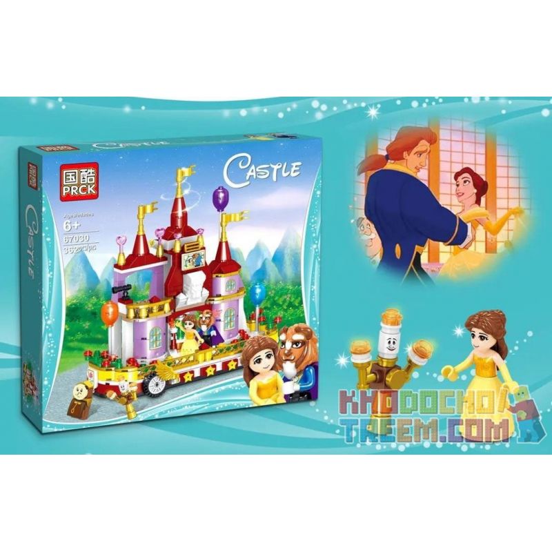 PRCK 67030 non  LÂU ĐÀI DI ĐỘNG BEVERLY bộ đồ chơi xếp lắp ráp ghép mô hình Disney Princess CASTLE Công Chúa 362 khối