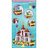 PRCK 67030 non  LÂU ĐÀI DI ĐỘNG BEVERLY bộ đồ chơi xếp lắp ráp ghép mô hình Disney Princess CASTLE Công Chúa 362 khối