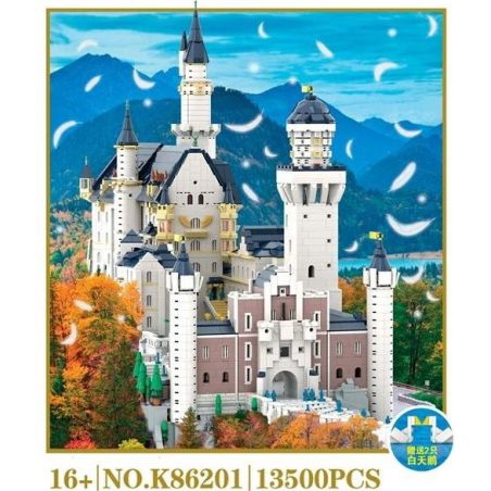 KAIYU K86201 86201 non  LÂU ĐÀI NEUSCHWANSTEIN BAVARIA ĐỨC bộ đồ chơi xếp lắp ráp ghép mô hình Creator NEUSCHWANSTEIN CASTLE BAVARIA Sáng Tạo 13500 khối