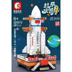 SEMBO 203012 non  TÊN LỬA TÀU SÂN BAY 5 THÁNG 3 (CZ-5) bộ đồ chơi xếp lắp ráp ghép mô hình Military Army Quân Sự Bộ Đội 361 khối