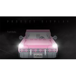 QuanGuan 100141 Quan Guan 100141 non  FORD MÀU HỒNG MUI TRẦN bộ đồ chơi xếp lắp ráp ghép mô hình Speed Champions Racing Cars RACING SUN UNER FORD FAIRLANE Đua Xe Công Thức 368 khối