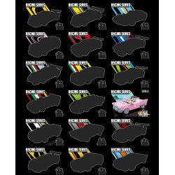 QuanGuan 100141 Quan Guan 100141 non  FORD MÀU HỒNG MUI TRẦN bộ đồ chơi xếp lắp ráp ghép mô hình Speed Champions Racing Cars RACING SUN UNER FORD FAIRLANE Đua Xe Công Thức 368 khối