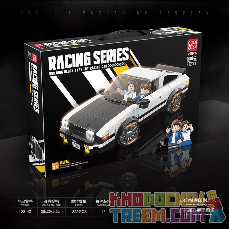 QuanGuan 100142 Quan Guan 100142 non  TOYOTA AE86. bộ đồ chơi xếp lắp ráp ghép mô hình Speed Champions Racing Cars Đua Xe Công Thức 322 khối