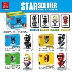 DINGGAO DG3000A 3000A DG3000B 3000B DG3000C 3000C DG3000D 3000D non  CHÂN DUNG 4 LOẠI DƠI ĐÊM ĐEN CHIẾN BINH VUA BÁO CHÚ HỀ ÁC ĐỘC NGƯỜI PHỤC VỤ TỬ THẦN bộ đồ chơi xếp lắp ráp ghép mô hình Gundam STAR SOLDIER Đại Chiến Gundam 1009 khối
