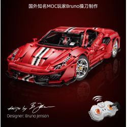 DOUBLEE CADA C61042 61042 C61043 61043 C61057 61057 SUPER 18K K155 TA GAOLE T5005 5005 T5005A 5005A non  FERRARI 488 1: 8 tỷ lệ 1:8 bộ đồ chơi xếp lắp ráp ghép mô hình  MASTER FERRARI 488 Kỹ Thuật Công Nghệ Cao Mô Hình Phương Tiện 3229 khối