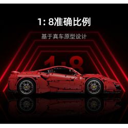 DOUBLEE CADA C61042 61042 C61043 61043 C61057 61057 SUPER 18K K155 TA GAOLE T5005 5005 T5005A 5005A non  FERRARI 488 1: 8 tỷ lệ 1:8 bộ đồ chơi xếp lắp ráp ghép mô hình  MASTER FERRARI 488 Kỹ Thuật Công Nghệ Cao Mô Hình Phương Tiện 3229 khối