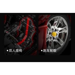 DOUBLEE CADA C61042 61042 C61043 61043 C61057 61057 SUPER 18K K155 TA GAOLE T5005 5005 T5005A 5005A non  FERRARI 488 1: 8 tỷ lệ 1:8 bộ đồ chơi xếp lắp ráp ghép mô hình  MASTER FERRARI 488 Kỹ Thuật Công Nghệ Cao Mô Hình Phương Tiện 3229 khối