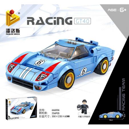 PanlosBrick 666006 Panlos Brick 666006 non  FORD GT40. bộ đồ chơi xếp lắp ráp ghép mô hình Speed Champions Racing Cars Đua Xe Công Thức 256 khối