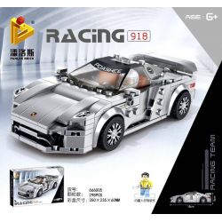 PanlosBrick 666005 Panlos Brick 666005 non  PORSCHE 918. bộ đồ chơi xếp lắp ráp ghép mô hình Speed Champions Racing Cars Đua Xe Công Thức 298 khối