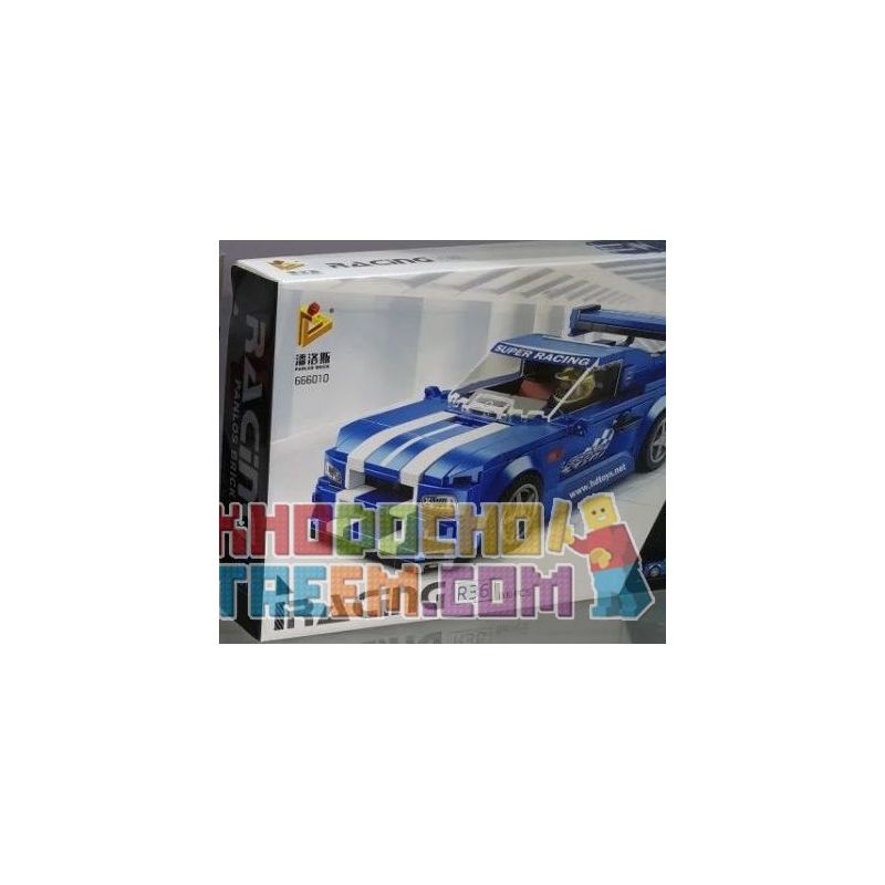 PanlosBrick 666010 Panlos Brick 666010 non  NISSAN GT-R R36 bộ đồ chơi xếp lắp ráp ghép mô hình Speed Champions Racing Cars Đua Xe Công Thức 387 khối