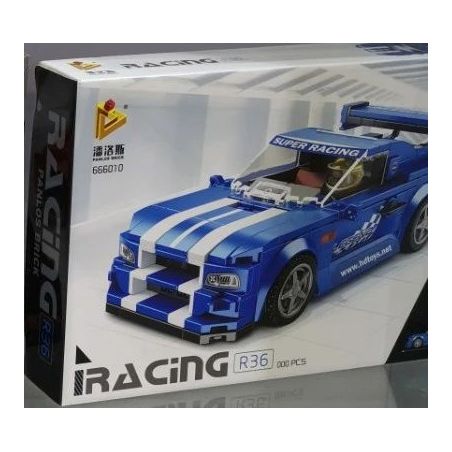 PanlosBrick 666010 Panlos Brick 666010 non  NISSAN GT-R R36 bộ đồ chơi xếp lắp ráp ghép mô hình Speed Champions Racing Cars Đua Xe Công Thức 387 khối