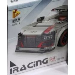 PanlosBrick 666014 Panlos Brick 666014 non  AUDI R8 bộ đồ chơi xếp lắp ráp ghép mô hình Speed Champions Racing Cars Đua Xe Công Thức 363 khối